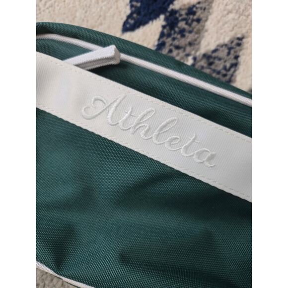 Athleta Recycled Polyester Crossbody Bag Green White Adjustable Strap NWOT - Picture 5 of 10